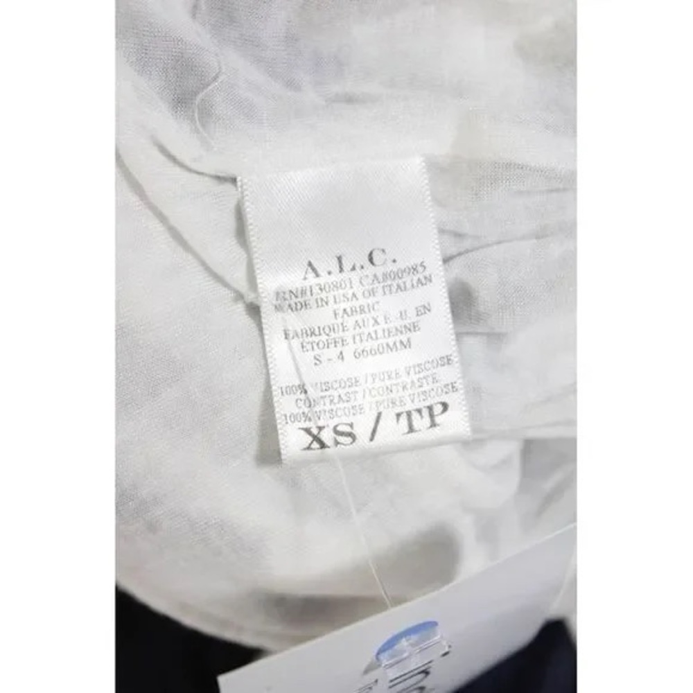 RARE A.L.C. Womens Striped Chevron Maxi Dress White Black Size Extra Small 2011 - Picture 8 of 13